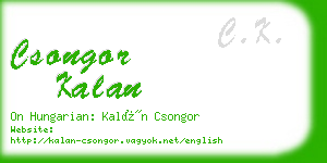 csongor kalan business card